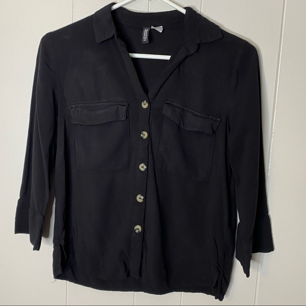 Button Down Black Shirt
